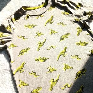 🦖 Old Navy Grey Dinosaur Print Large T-shirt